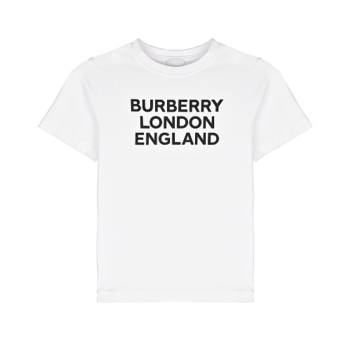 Белая футболка с черным принтом Burberry Черный, арт. 8028811 KG5-BLE TE WHITE A1464 | Фото 1
