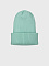 Шапка мятного цвета с отворотом