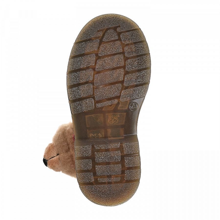 Кожаные ботинки с аппликацией &quot;медвежонок&quot; Monnalisa Черный, арт. 8C0021 0702 0050 | Фото 5