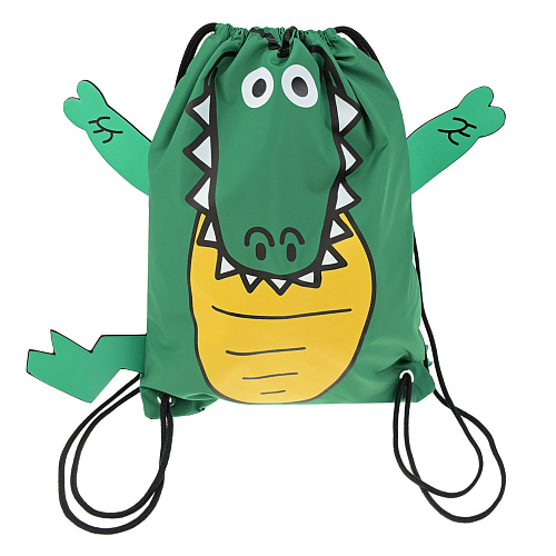 Зеленый рюкзак в виде крокодила, 37х27 см Stella McCartney Зеленый, арт. 8Q0MC8 Z0164 713 | Фото 1