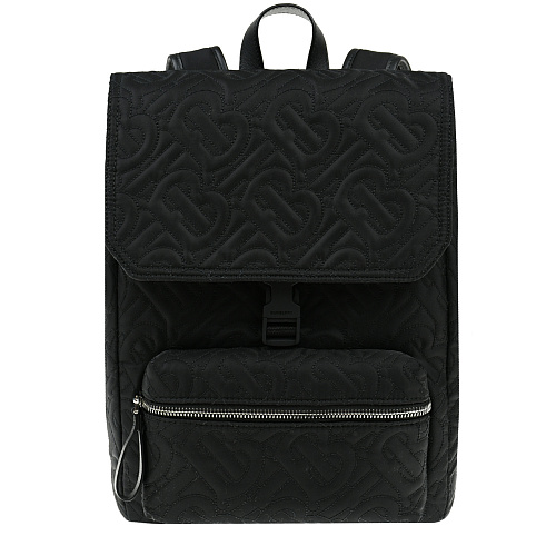 Черный рюкзак со стеганной монограммой, 32x23x12 см Burberry Черный, арт. DEWEY TB MONOGRAM:117221 8048555 BLACK A1189 | Фото 1
