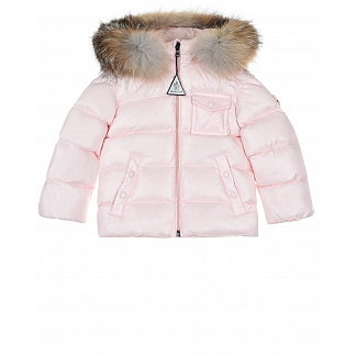 Пудровая куртка на молнии Moncler Розовый, арт. 1A526 02  68950 503 | Фото 1