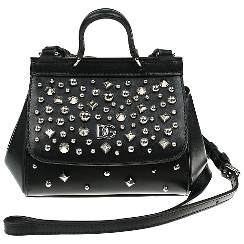 Черная сумка со стразами, 17x12x9 см Dolce&Gabbana Черный, арт. EB0003 AV574 80999 | Фото 1