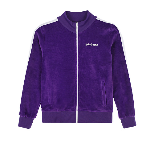 Фиолетовая спортивная куртка с белыми лампасами Palm Angels Фиолетовый, арт. PGBD001F21FAB003 3701 | Фото 1