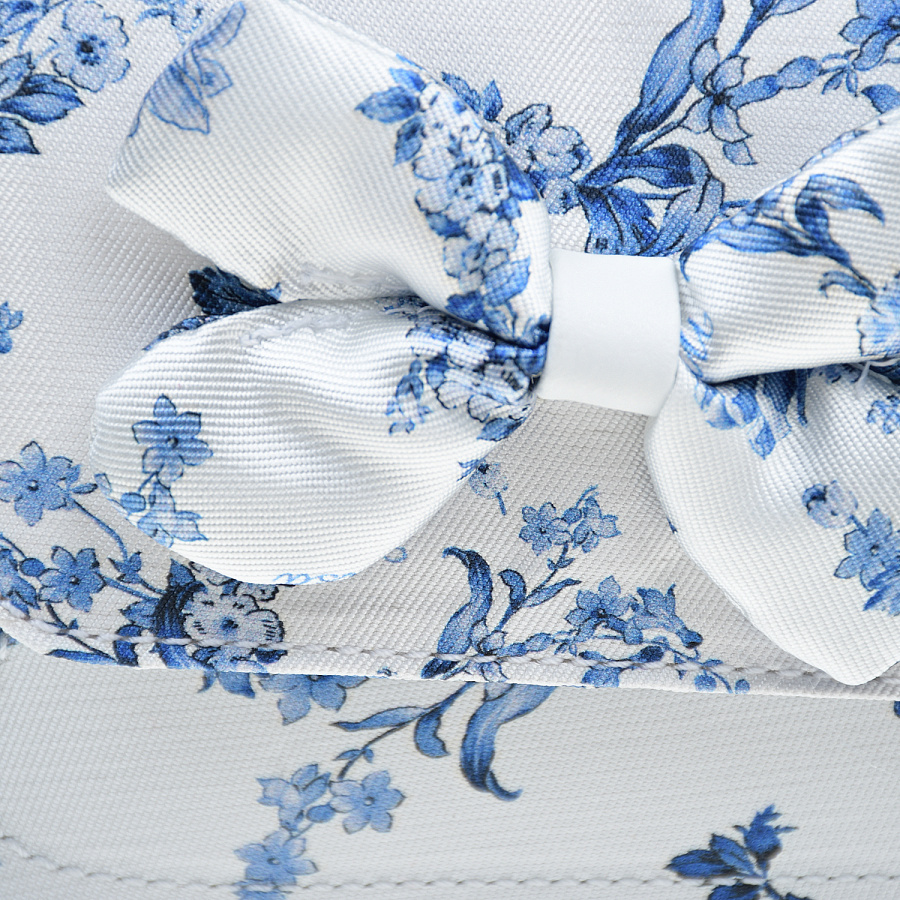 Белая сумка с синим цветочным принтом, 18x17x8 см Monnalisa , арт. 799007 9062 0001 | Фото 6