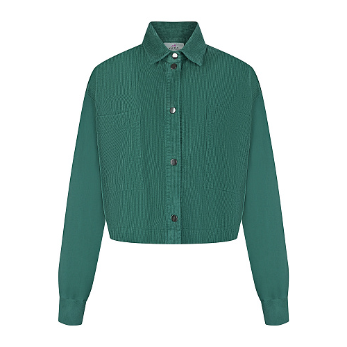 Зеленая вельветовая рубашка с накладными карманами Deha Зеленый, арт. D73071 65622 | Фото 1