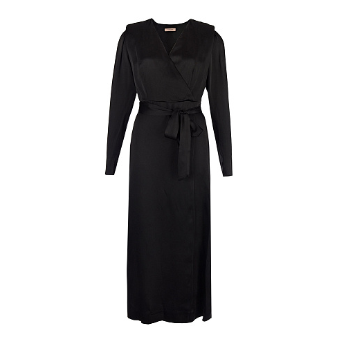 Черное платье с поясом TWINSET Черный, арт. 212TT2411 00006 | Фото 1