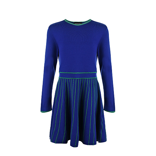 Синее платье с зеленой окантовкой Emporio Armani Синий, арт. 6K3AT6 3MGJZ 0906 BLU LAPIS | Фото 1