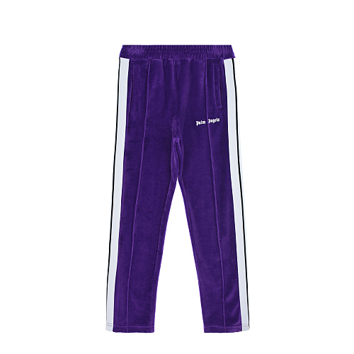 Фиолетовые спортивные брюки с белыми лампасами Palm Angels Фиолетовый, арт. PGCA002F21FAB003 3701 | Фото 1