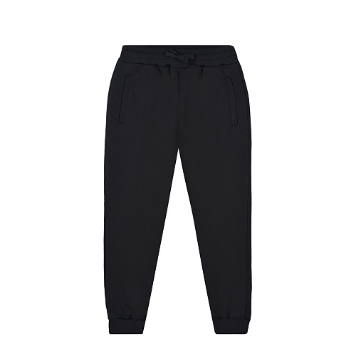 Черные спортивные брюки с принтом &quot;заяц&quot; Dolce&Gabbana Черный, арт. L5JP9S G7F9J N0000 | Фото 1