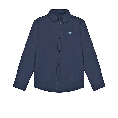 Темно-синяя рубашка с лого Guess Синий, арт. L81H14 WE5W0 G720 | Фото 1