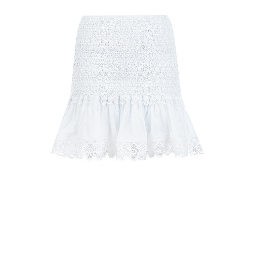 Белая юбка с отделкой гипюром Charo Ruiz Белый, арт. 221403 WHITE | Фото 1