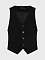 Жилет в рубчик, черный