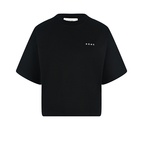 Черная футболка oversize ROHE Черный, арт. 401-22-135 NOIR 138 | Фото 1