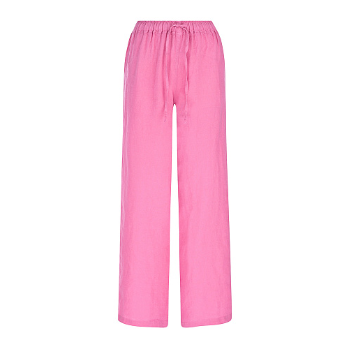 Розовые прямые брюки 120% Lino Розовый, арт. V0W21450000115000 V080 | Фото 1