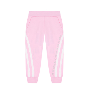 Розовые спортивные брюки с полосками