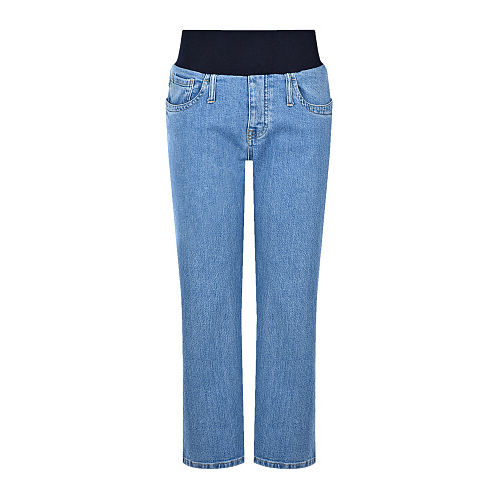 Голубые джинсы для беременных THE 80’S CROPPED Pietro Brunelli Голубой, арт. JPLOOS DEC096 W020 | Фото 1