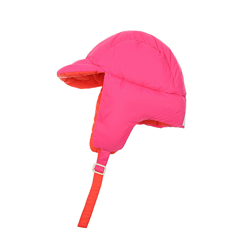 Двухстронняя шапка-ушанка, красный/розовый Yves Salomon , арт. 23WFA057XXM03W B2823 | Фото 1