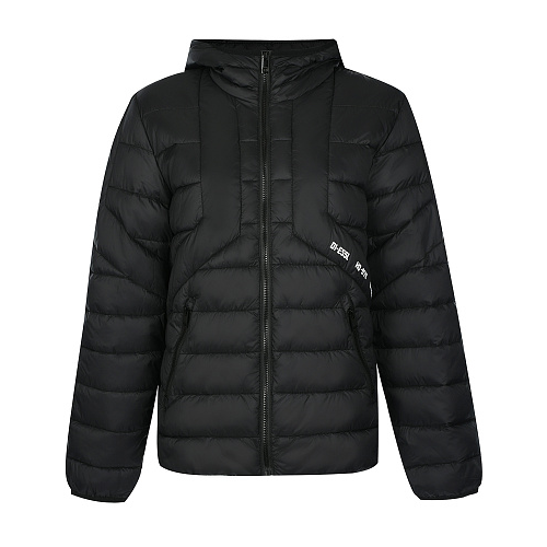 Черная стеганая куртка Diesel Черный, арт. J00223 KXBBF K900 | Фото 1