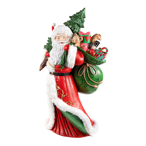 Декор &quot;Санта с мешком подарков&quot;, 52,5 см, красный с зеленым мешком Arpimex , арт. N24508 | Фото 1