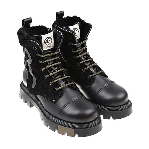 Черные ботинки из замши с меховой подкладкой Rondinella Черный, арт. 11928H 662 NERO | Фото 1