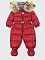 Красный комбинезон с меховой отделкой