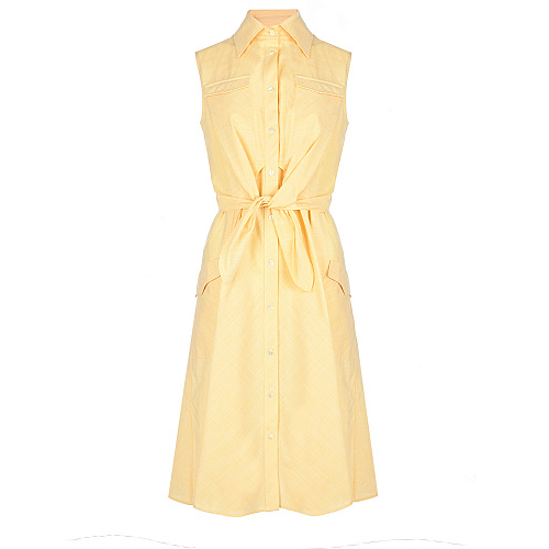 Желтое платье-рубашка без рукавов Pietro Brunelli Желтый, арт. AGW452 COASTR 0123 | Фото 1