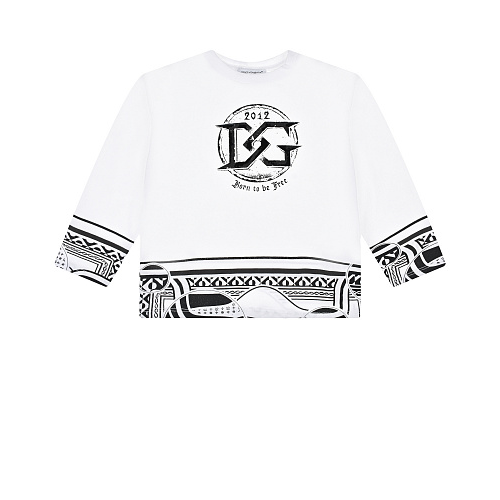 Белая толстовка с черным лого Dolce&Gabbana Белый, арт. L1JTEF G7FZY S9000 | Фото 1