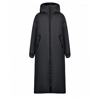 Двустороннее черное пальто-пуховик Yves Salomon Черный, арт. 23WFM02415S03W С99 | Фото 1