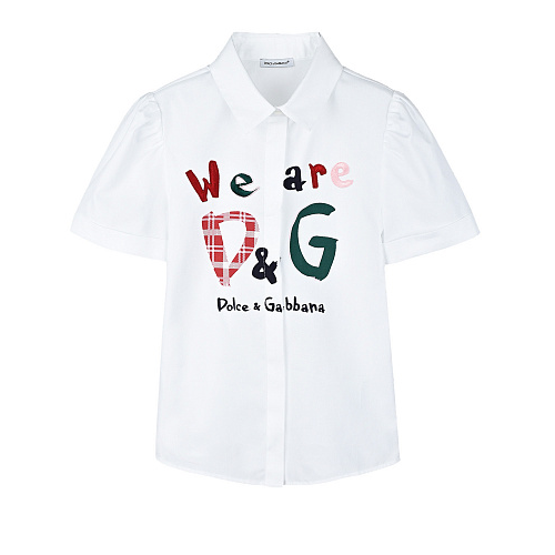 Рубашка с принтом &quot;we are D&G&quot; Dolce&Gabbana Белый, арт. L54S21 G7WWV HW2IC | Фото 1