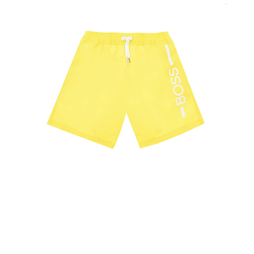 Желтые шорты для купания с логотипом Hugo Boss Желтый, арт. J04438 535 | Фото 1