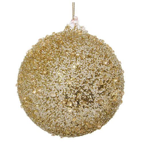 Золотой стеклянный шар, бусины с блестками, 10 см SHISHI , арт. 56895 | Фото 1