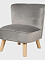 Детское велюровое кресло Lil Sofa, серый