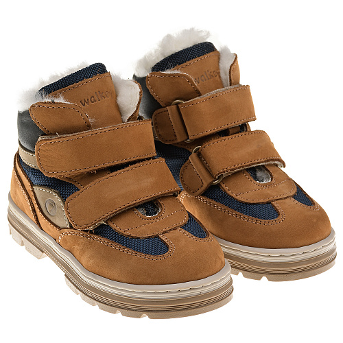 Коричневые ботинки с застежками велкро Walkey Коричневый, арт. Y1B4-42178-1523X647 X647 | Фото 1