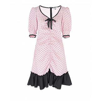 Розовое платье с черным воланом Masterpeace Розовый, арт. 39060 PINK | Фото 1
