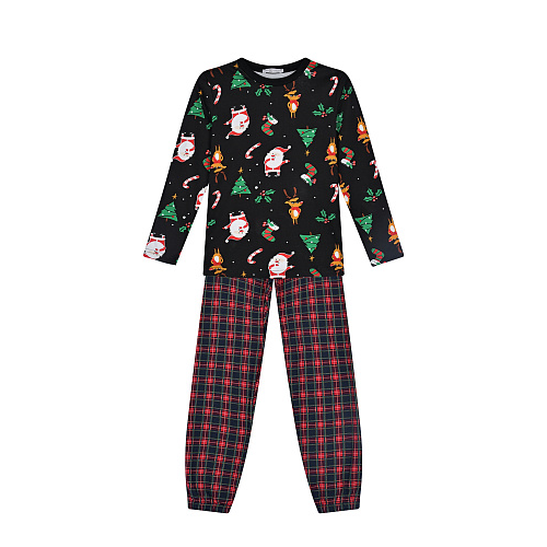 Пижама: толстовка и брюки, новогодний принт Dan Maralex Мультиколор, арт. 109881229 | Фото 1