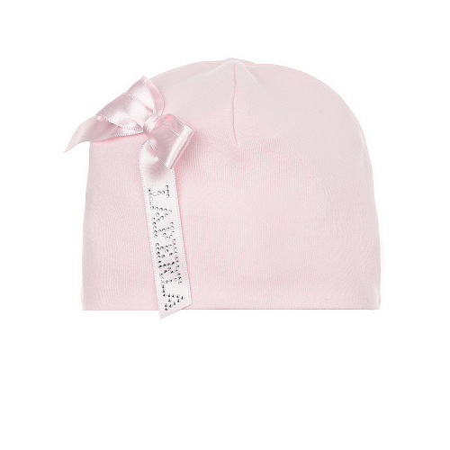 Розовая шапка с бантом La Perla Розовый, арт. 52660 RO | Фото 1