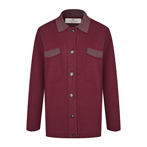 Бордовая рубашка из шерсти и шелка Panicale Бордовый, арт. D31287CAM 31D20D 0875 | Фото 1