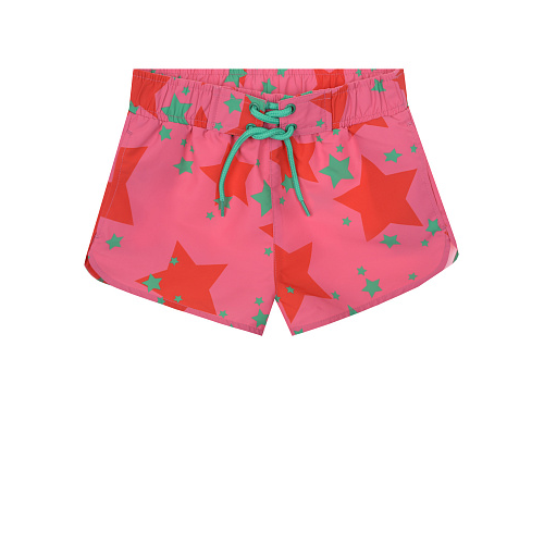 Розовые шорты для купания со звездами Stella McCartney Розовый, арт. 8QCAW9 Z0162 510RO | Фото 1