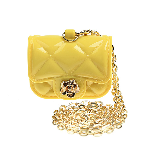 Желтая сумка на цепочке, 5х3х7 см Monnalisa Желтый, арт. 199017 9742 0014 | Фото 1