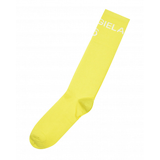 Желтые носки с белым лого MM6 Maison Margiela Желтый, арт. M60259 MM045 M6203 | Фото 1