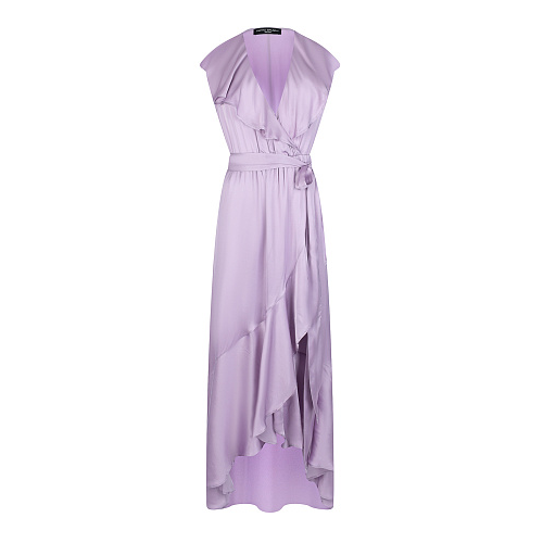 Сиреневое платье с воланом Pietro Brunelli Сиреневый, арт. AS0167 VI0103 0243 | Фото 1