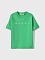 Футболка с лого, зеленая