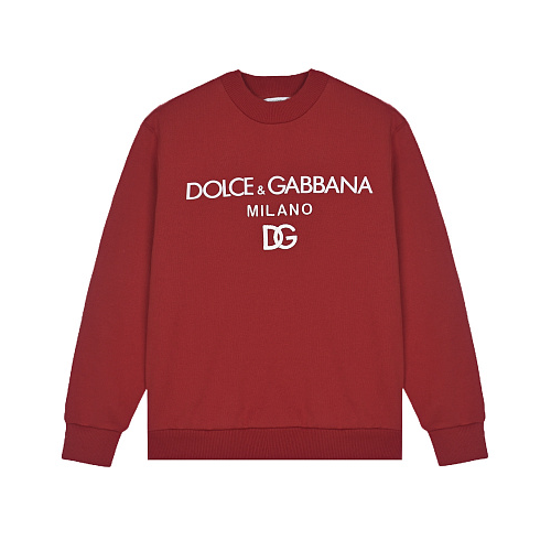 Красный свитшот с белым лого Dolce&Gabbana Красный, арт. L4JWDO G7E5R R2254 | Фото 1