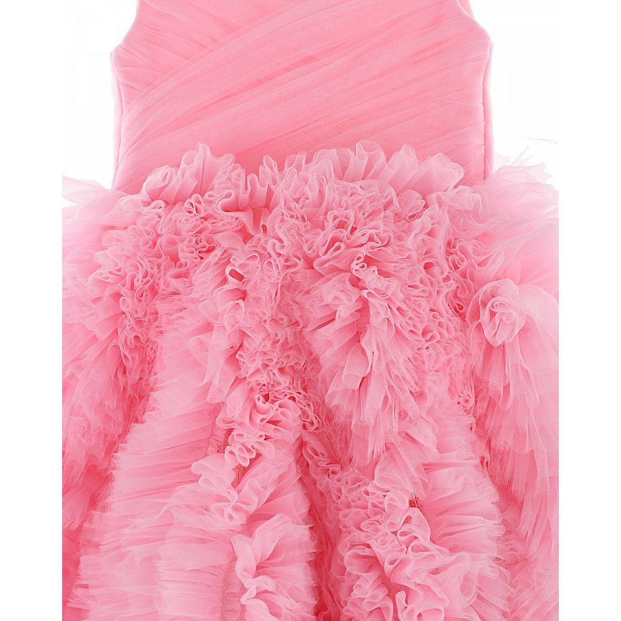 Розовое платье с драпировкой на лифе Sasha Kim Розовый, арт. SK EMMA 820016 7009 | Фото 5