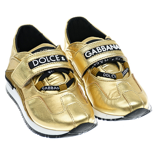 Золотистые кроссовки с логотипом Dolce&Gabbana , арт. DN0160 AQ463 80997 | Фото 1