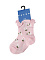 Носки с цветочным принтом, розовые