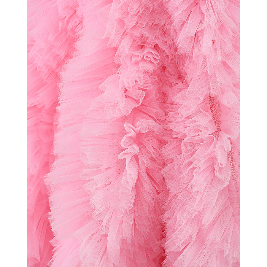 Розовое платье с драпировкой на лифе Sasha Kim Розовый, арт. SK EMMA 820016 7009 | Фото 6