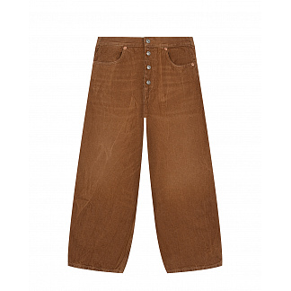 Коричневые прямые джинсы MM6 Maison Margiela Коричневый, арт. M60053 MM092 M6702 | Фото 1
