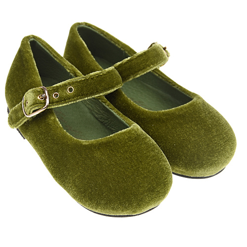 Зеленые бархатные туфли Age of Innocence Зеленый, арт. 000046 FB-007 | Фото 1